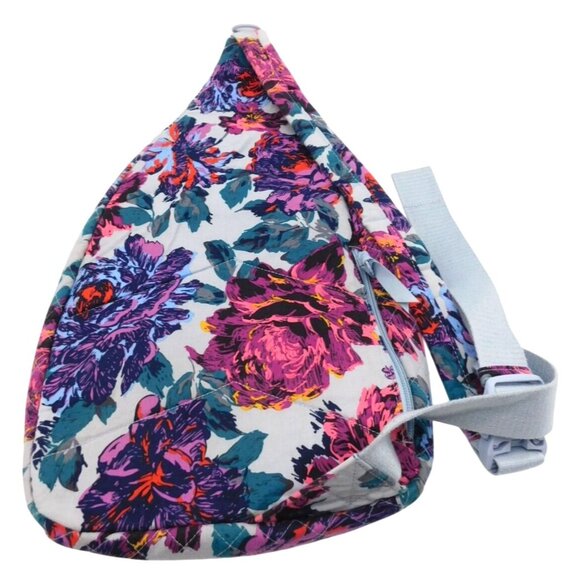 Vera Bradley Neon Blossom Blooms Sling Backpack Floral Purple Flowers Bag main image 4